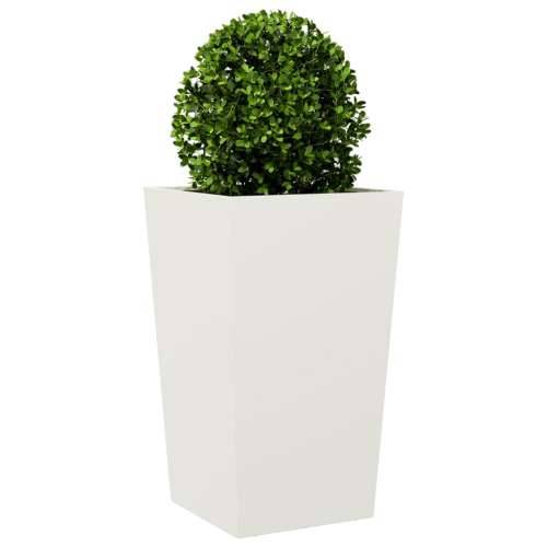 Vrtne sadilice 2 kom bijele 45x45x75 cm čelične - Čelik/bijela 45 x 45 x 75 cm 2 Cijena