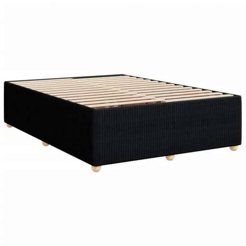 Krevet s oprugama i madracem crni 140 x 190 cm od tkanine - Crna 140 x 190 cm gumbi Cijena