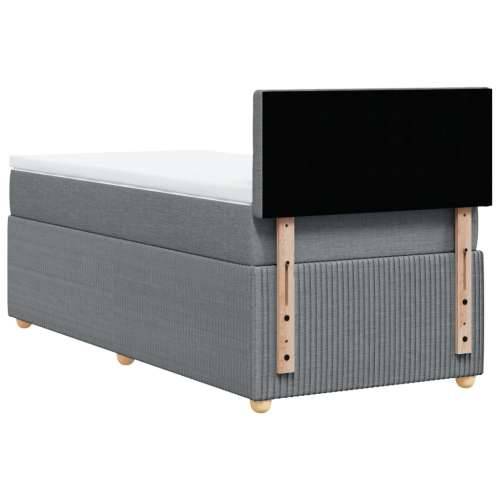 Okvir kreveta s oprugama i madrac svjetlosivi 90x200cm tkanina - Svjetlosiva 90 x 200 cm gumbi Cijena