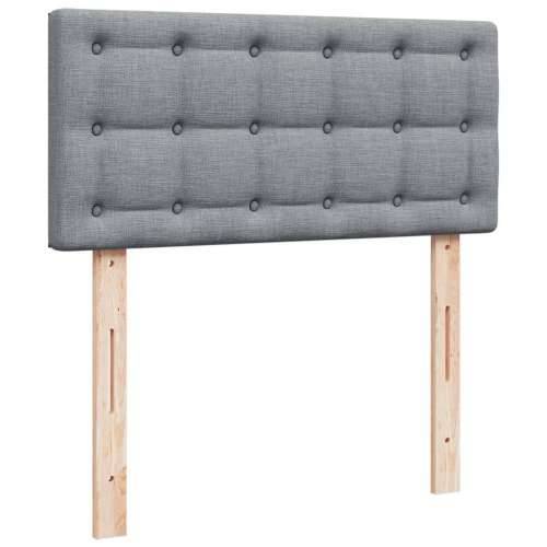 Okvir kreveta s oprugama i madrac svjetlosivi 90x200cm tkanina - Svjetlosiva 90 x 200 cm gumbi Cijena