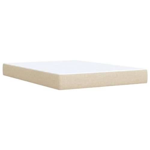 Krevet s oprugama i madracem krem 140x200 cm od tkanine Krema 140 x 200 cm Blok s kvadratima Cijena