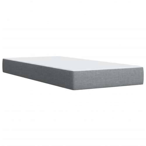 Krevet s oprugama i madracem svjetlosivi 100x200 cm od tkanine Svjetlosiva 100 x 200 cm Blok s kvadratima Cijena