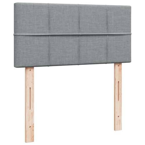 Krevet s oprugama i madracem svjetlosivi 100x200 cm od tkanine Svjetlosiva 100 x 200 cm Blok s kvadratima Cijena