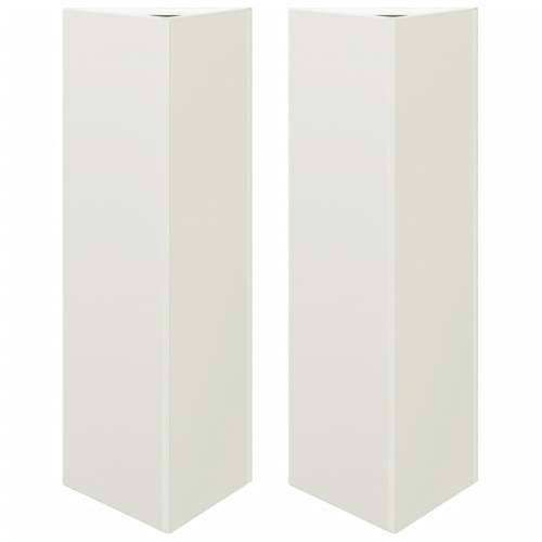 Vrtne sadilice 2 kom bijele trokutaste 30x26x75 cm čelične - Čelik/bijela 30 x 26 x 75 cm 2 Cijena