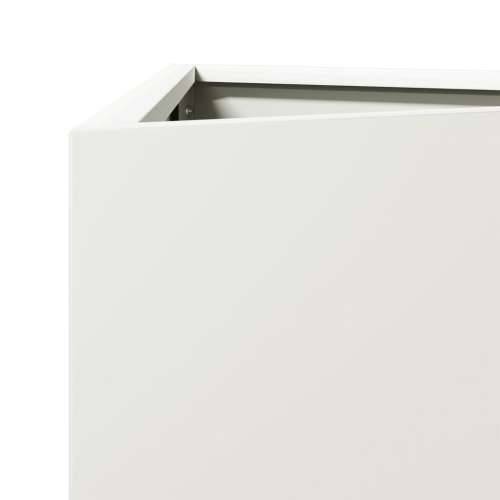 Vrtne sadilice 2 kom bijele trokutaste 30x26x75 cm čelične - Čelik/bijela 30 x 26 x 75 cm 2 Cijena