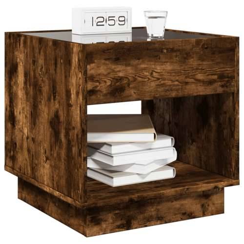 Noćni ormarić s beskonačnim LED boja hrasta 50x50x50 cm - Dimljeni hrast 50 x 50 x 50 cm 1 Cijena