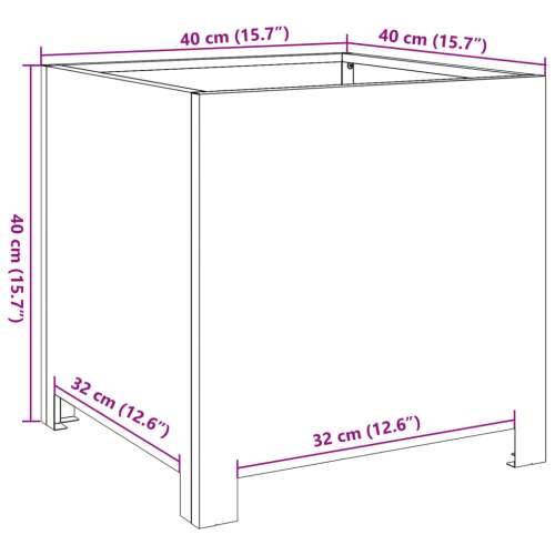 Vrtna sadilica crne 40x40x40 cm čelična - Čelik/crna 40 x 40 x 40 cm 1 Cijena