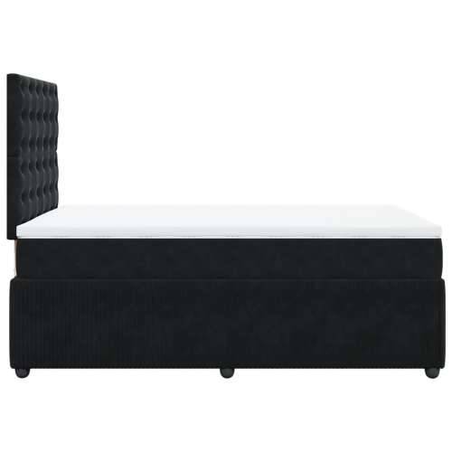 Krevet box spring s madracem crni 120 x 190 cm baršunasti - Crna 120 x 190 cm gumbi Cijena
