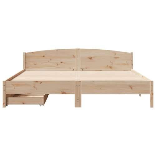 Okvir kreveta bez madraca 200 x 200 cm od masivne borovine - Prirodna 200 x 200 cm Cijena