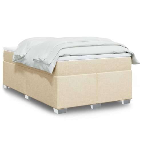 Krevet box spring s madracem krem 120 x 190 cm od tkanine - Krema 120 x 190 cm Cijena