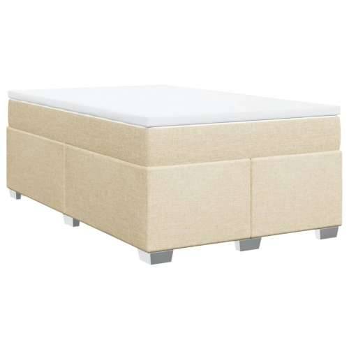Krevet box spring s madracem krem 120 x 190 cm od tkanine - Krema 120 x 190 cm Cijena