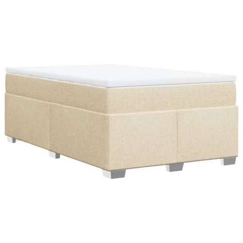 Krevet box spring s madracem krem 120 x 190 cm od tkanine - Krema 120 x 190 cm Cijena