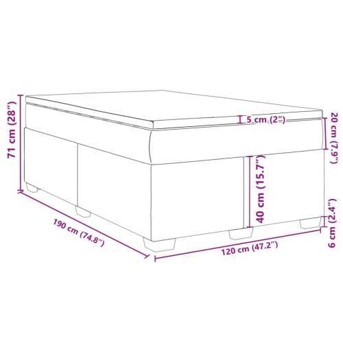 Krevet box spring s madracem krem 120 x 190 cm od tkanine - Krema 120 x 190 cm Cijena