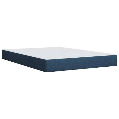 Krevet s oprugama i madracem plavi 160x200 cm od tkanine - Plava 160 x 200 cm gumbi Cijena
