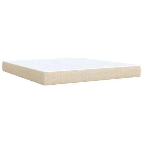 Krevet s oprugama i madracem krem 180x200 cm od tkanine Krema 180 x 200 cm Cijena