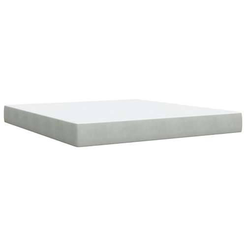 Krevet s oprugama i madracem svjetlosivi 180x200 cm baršunasti - Svjetlosiva 180 x 200 cm Blok s kvadratima Cijena
