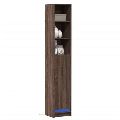 Komoda s LED svjetlima boja smeđeg hrasta 36x32,5x200 cm drvena Smeđi hrast 1 36 cm Cijena