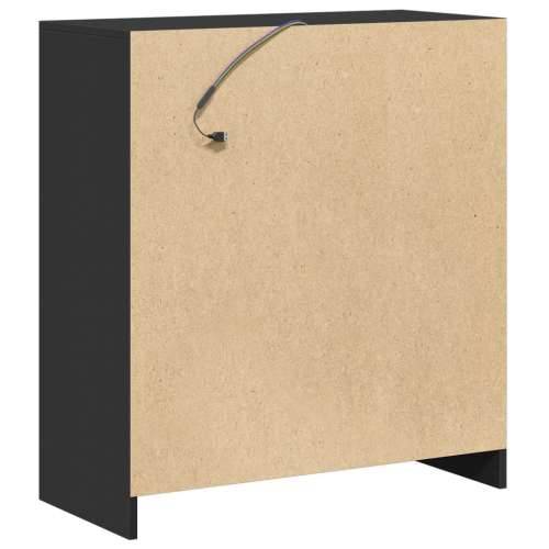 Komoda s LED svjetlima crna 77x34x85 cm od konstruiranog drva - Crna 1 Cijena