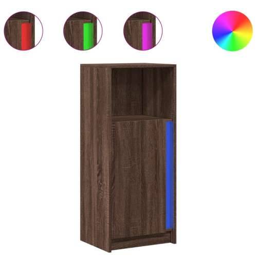 Komoda s LED svjetlima boja hrasta 42,5 x 34 x 100 cm drvena Smeđi hrast 1 42.5 cm Cijena
