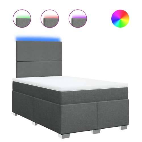Krevet box spring s madracem tamnosivi 120 x 190 cm tkanina - Tamno siva 120 x 190 cm Gladak dizajn Cijena