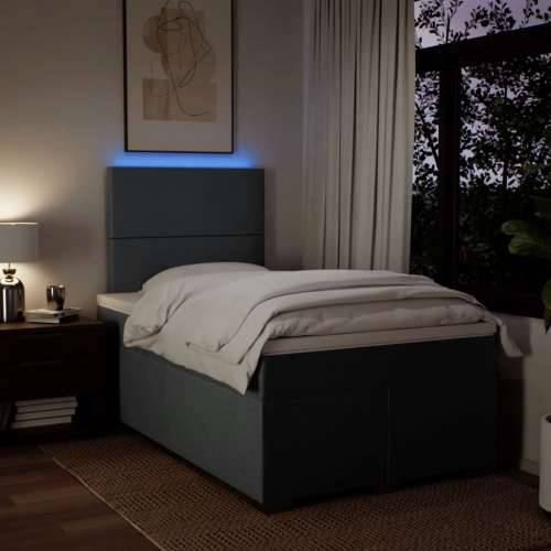 Krevet box spring s madracem tamnosivi 120 x 190 cm tkanina - Tamno siva 120 x 190 cm Gladak dizajn Cijena