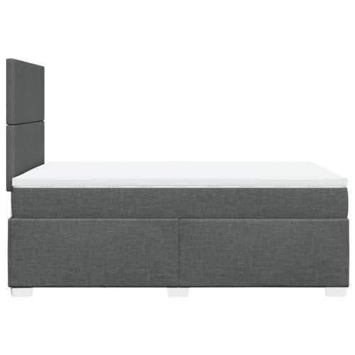 Krevet box spring s madracem tamnosivi 120 x 190 cm tkanina - Tamno siva 120 x 190 cm Gladak dizajn Cijena