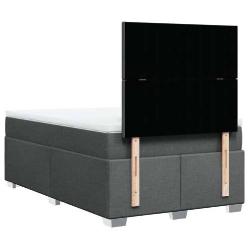 Krevet box spring s madracem tamnosivi 120 x 190 cm tkanina - Tamno siva 120 x 190 cm Gladak dizajn Cijena
