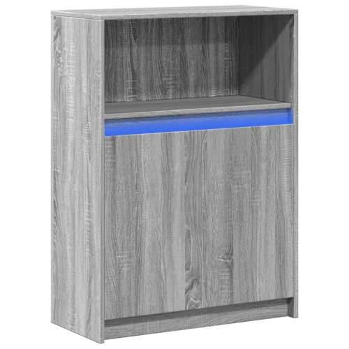 Komoda s LED svjetlima boja hrasta sonome 72x34x100 cm drvena - Sivi hrast sonoma 1 72 cm Cijena