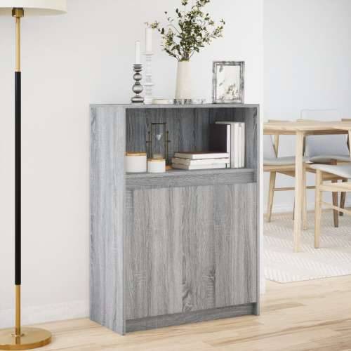 Komoda s LED svjetlima boja hrasta sonome 72x34x100 cm drvena - Sivi hrast sonoma 1 72 cm Cijena