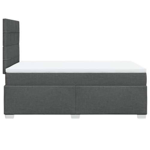 Krevet box spring s madracem tamnosivi 120 x 190 cm tkanina - Tamno siva 120 x 190 cm Blok s kvadratima Cijena