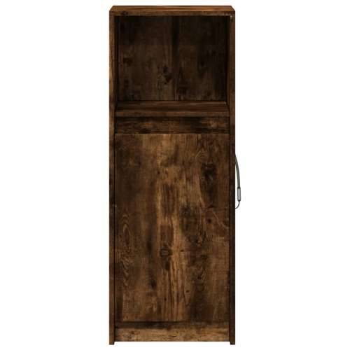 Komoda s LED svjetlima boja hrasta 38 x 34 x 100 cm drvena Dimljeni hrast 1 38 cm Cijena