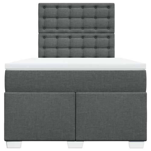 Krevet box spring s madracem tamnosivi 120 x 190 cm tkanina - Tamno siva 120 x 190 cm gumbi Cijena