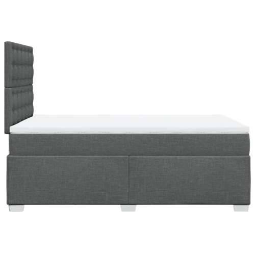 Krevet box spring s madracem tamnosivi 120 x 190 cm tkanina - Tamno siva 120 x 190 cm gumbi Cijena