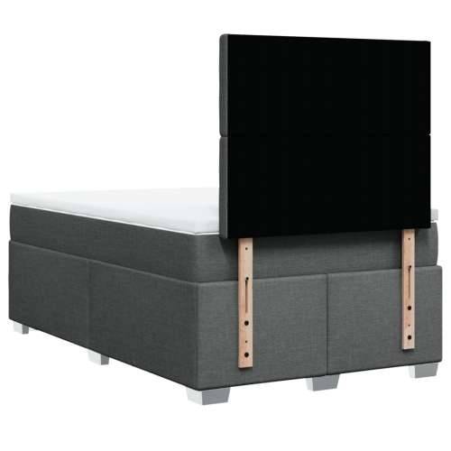 Krevet box spring s madracem tamnosivi 120 x 190 cm tkanina - Tamno siva 120 x 190 cm gumbi Cijena