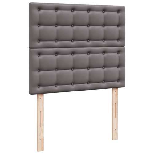 Krevet s oprugama i madracem sivi 120x190 cm od umjetne kože - Siva 120 x 190 cm gumbi Cijena