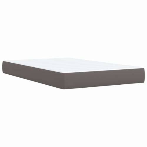 Krevet s oprugama i madracem sivi 120x190 cm od umjetne kože - Siva 120 x 190 cm gumbi Cijena