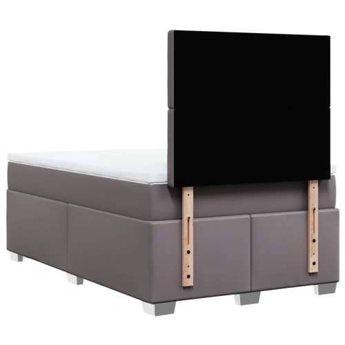 Krevet s oprugama i madracem sivi 120x190 cm od umjetne kože - Siva 120 x 190 cm gumbi Cijena