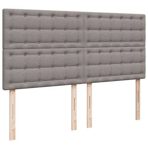 Krevet s oprugama i madracem smeđesivi 200x200 cm od tkanine Sivo-smeđa 200 x 200 cm gumbi Cijena