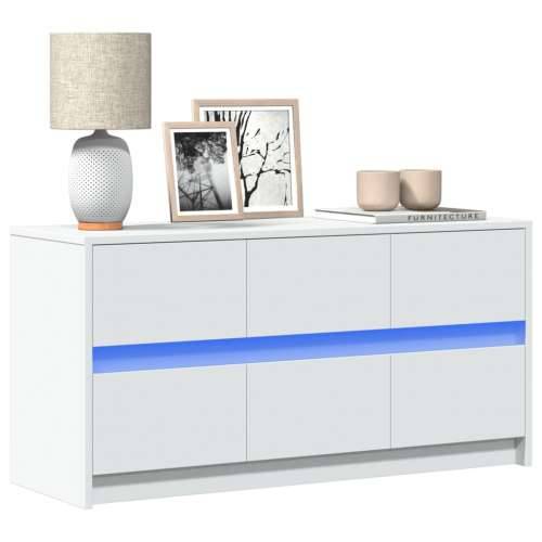 TV ormarić LED bijeli 100 x 34 x 50 cm od konstruiranog drva - Bijela 1 100 cm Cijena