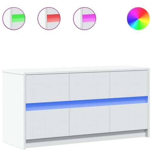 TV ormarić LED bijeli 100 x 34 x 50 cm od konstruiranog drva - Bijela 1 100 cm Cijena