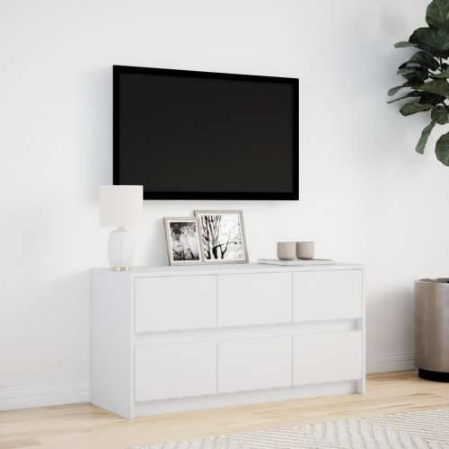 TV ormarić LED bijeli 100 x 34 x 50 cm od konstruiranog drva - Bijela 1 100 cm Cijena