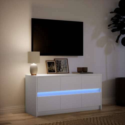 TV ormarić LED bijeli 100 x 34 x 50 cm od konstruiranog drva - Bijela 1 100 cm Cijena