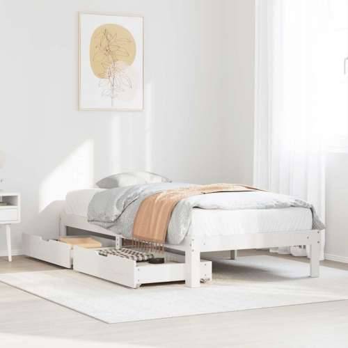 Okvir kreveta s ladicama bez madraca bijeli 75x190 cm - Bijela 75 x 190 cm Cijena