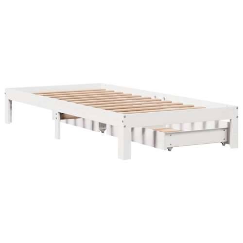 Okvir kreveta s ladicama bez madraca bijeli 75x190 cm - Bijela 75 x 190 cm Cijena