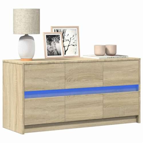 TV ormarić s LED svjetlima boja hrasta 100x34x50 cm drveni - sonoma hrast 1 100 cm Cijena