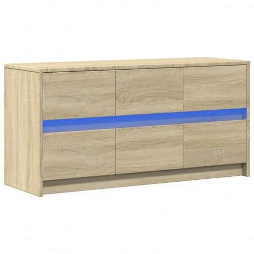 TV ormarić s LED svjetlima boja hrasta 100x34x50 cm drveni - sonoma hrast 1 100 cm Cijena