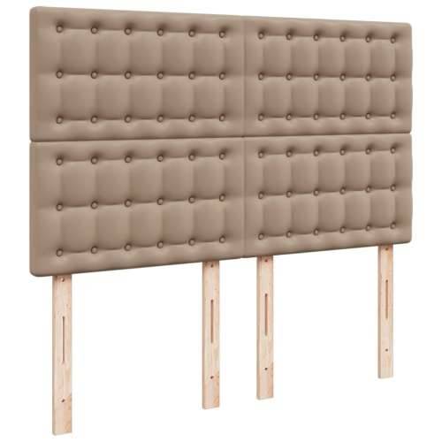 Krevet s oprugama i madrac cappuccino 140x190cm od umjetne kože - Boja cappuccina 140 x 190 cm gumbi Cijena