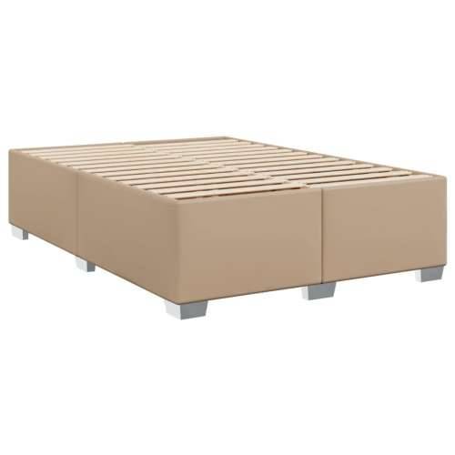 Krevet s oprugama i madrac cappuccino 140x190cm od umjetne kože - Boja cappuccina 140 x 190 cm gumbi Cijena