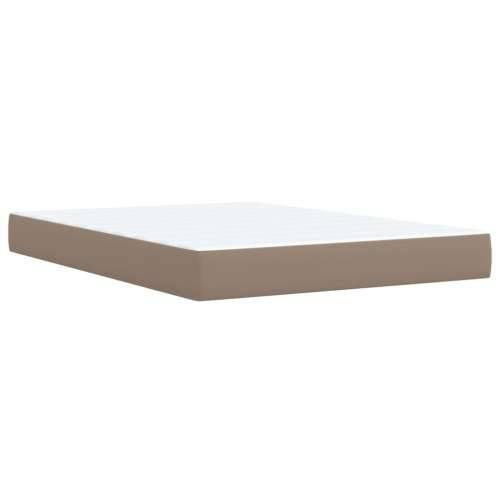 Krevet s oprugama i madrac cappuccino 140x190cm od umjetne kože - Boja cappuccina 140 x 190 cm gumbi Cijena