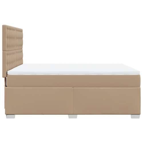 Krevet s oprugama i madrac cappuccino 140x190cm od umjetne kože - Boja cappuccina 140 x 190 cm gumbi Cijena